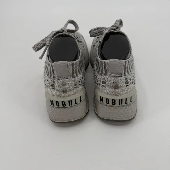 NOBULL Diamond Knit Runner Sneakers Womens 8 Grey Breathable Training Shoes - Picture 4 of 8